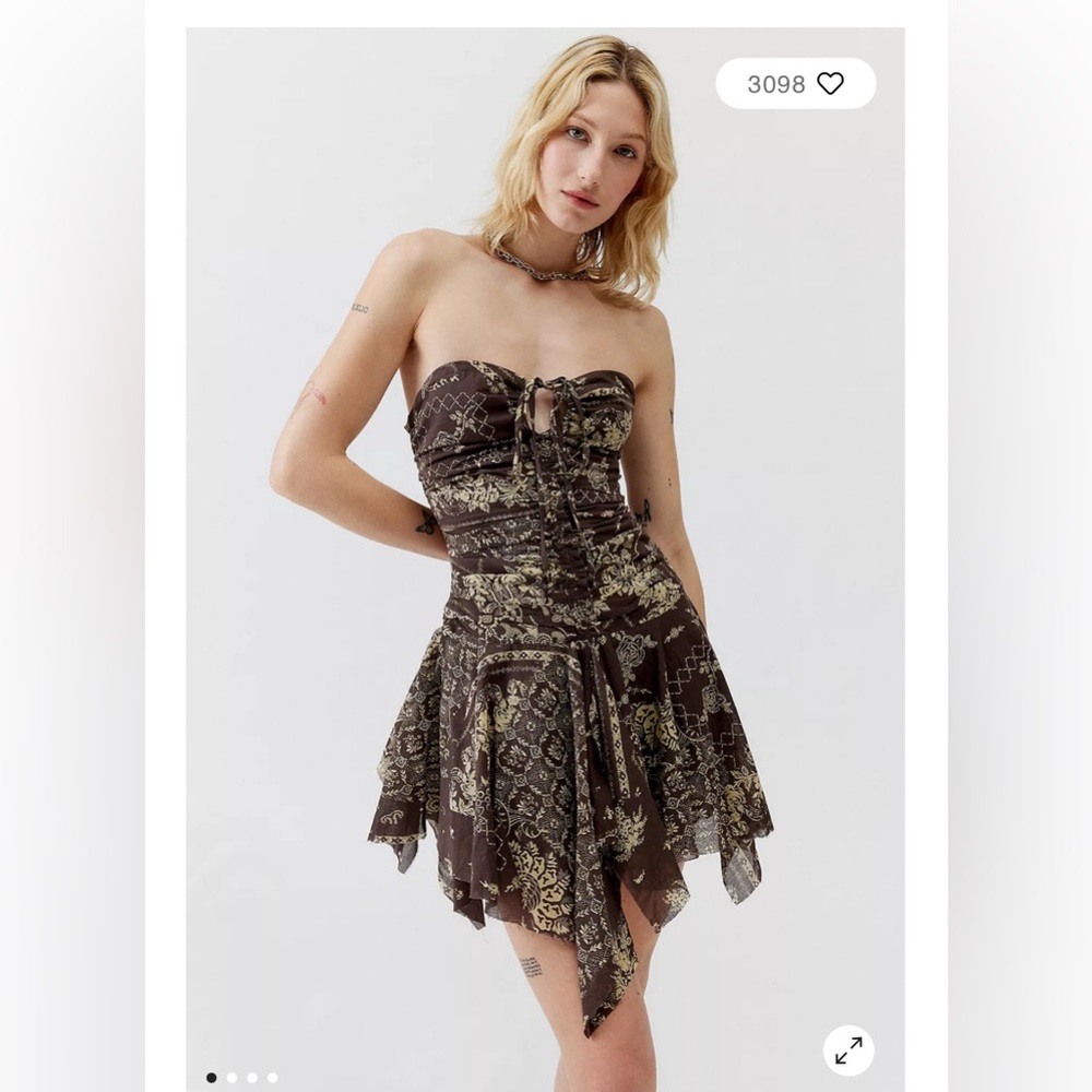 UO Selah Hanky Hem Mini Dress. NWOT.